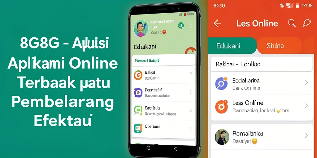 Tampilan antarmuka aplikasi Les Online yang interaktif dan ramah pengguna.