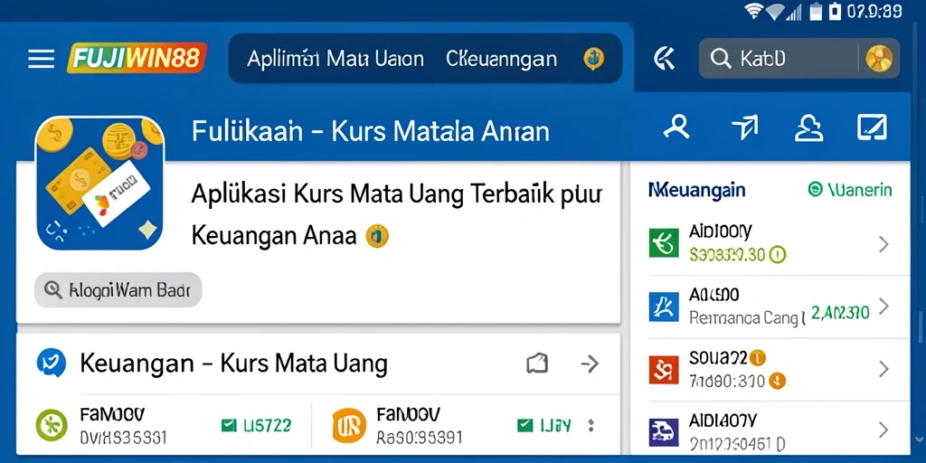 Antarmuka FUJIWIN88 yang sederhana dan mudah digunakan untuk konversi mata uang.