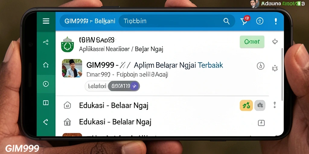 Tampilan antarmuka aplikasi GIM999 untuk Belajar Ngaji.