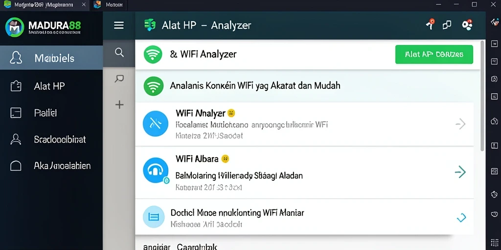 Tampilan antarmuka MADURA88 yang ramah pengguna dan informatif.
