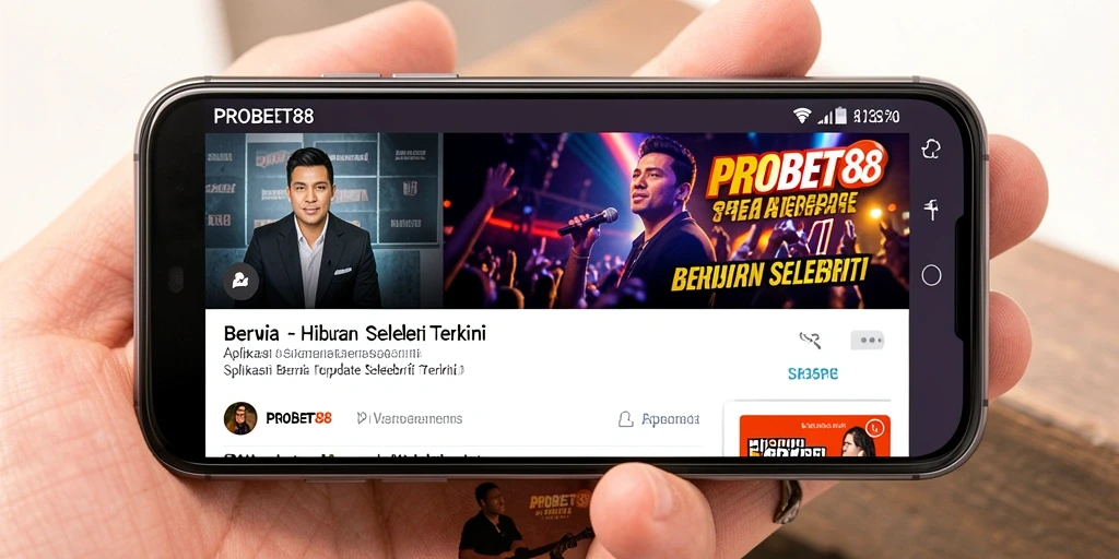Antarmuka PROBET88 menampilkan berita selebriti terkini dengan menarik.