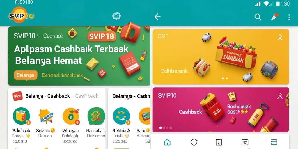 Tampilan antarmuka user-friendly dari SVIP10 dengan fitur cashback yang menarik.
