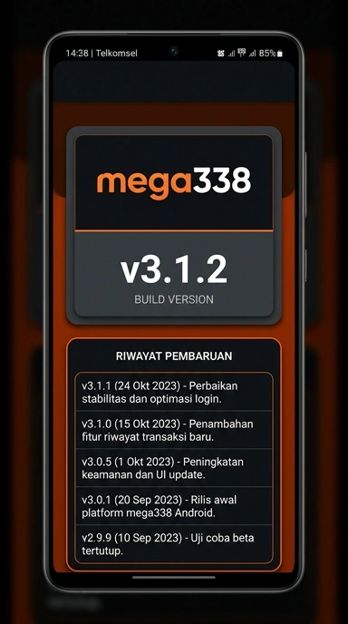 Riwayat Versi mega338 untuk Pengguna Android